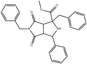 METHYL 1,5-DIBENZYL-4,6-DIOXO-3-PHENYLOCTAHYDROPYRROLO[3,4-C]PYRROLE-1-CARBOXYLATE Struktur