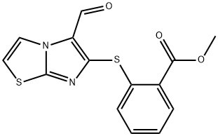 METHYL 2-[(5-FORMYLIMIDAZO[2,1-B][1,3]THIAZOL-6-YL)SULFANYL]BENZENECARBOXYLATE Struktur