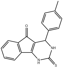 4-(4-METHYLPHENYL)-2-THIOXO-1,2,3,4-TETRAHYDRO-5H-INDENO[1,2-D]PYRIMIDIN-5-ONE Struktur