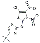 4-(TERT-BUTYL)-2-[(5-CHLORO-3,4-DINITRO-2-THIENYL)THIO]-1,3-THIAZOLE Struktur