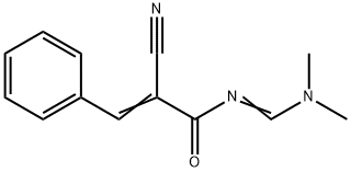 2-CYANO-N-[(DIMETHYLAMINO)METHYLENE]-3-PHENYLACRYLAMIDE Struktur