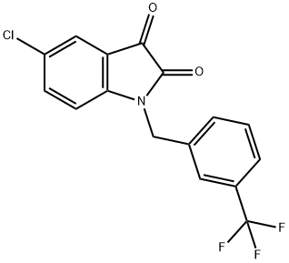 5-CHLORO-1-[3-(TRIFLUOROMETHYL)BENZYL]-1H-INDOLE-2,3-DIONE, 89159-26-2, 結(jié)構(gòu)式