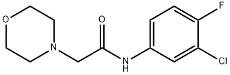 N-(3-CHLORO-4-FLUOROPHENYL)-2-MORPHOLINOACETAMIDE Struktur