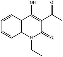 3-ACETYL-1-ETHYL-4-HYDROXY-2(1H)-QUINOLINONE Struktur