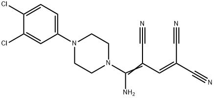 4-AMINO-4-[4-(3,4-DICHLOROPHENYL)PIPERAZINO]-1,3-BUTADIENE-1,1,3-TRICARBONITRILE Struktur