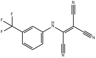 2-((3-(TRIFLUOROMETHYL)PHENYL)AMINO)ETHENE-1,1,2-TRICARBONITRILE Struktur