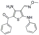 4-AMINO-2-ANILINO-5-BENZOYL-3-THIOPHENECARBALDEHYDE O-METHYLOXIME Struktur