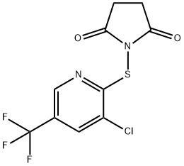 1-([3-CHLORO-5-(TRIFLUOROMETHYL)-2-PYRIDINYL]SULFANYL)DIHYDRO-1H-PYRROLE-2,5-DIONE Struktur