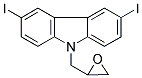 3,6-DIIODO-9-(OXIRAN-2-YLMETHYL)-9H-CARBAZOLE Struktur