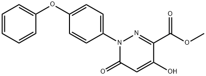 METHYL 4-HYDROXY-6-OXO-1-(4-PHENOXYPHENYL)-1,6-DIHYDRO-3-PYRIDAZINECARBOXYLATE Struktur