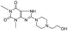 8-[4-(2-HYDROXYETHYL)PIPERAZIN-1-YL]-1,3-DIMETHYL-3,7-DIHYDRO-1H-PURINE-2,6-DIONE Struktur