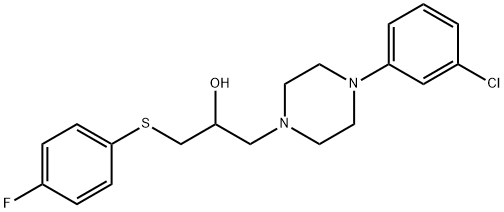 1-[4-(3-CHLOROPHENYL)PIPERAZINO]-3-[(4-FLUOROPHENYL)SULFANYL]-2-PROPANOL Struktur