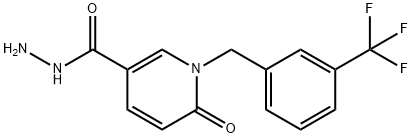 6-OXO-1-[3-(TRIFLUOROMETHYL)BENZYL]-1,6-DIHYDRO-3-PYRIDINECARBOHYDRAZIDE Struktur