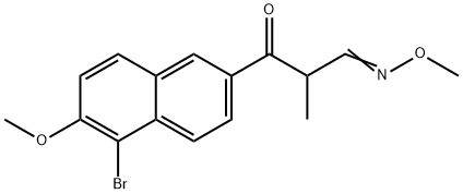 3-(5-BROMO-6-METHOXY-2-NAPHTHYL)-2-METHYL-3-OXOPROPANAL O-METHYLOXIME Struktur