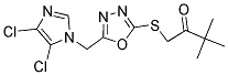 1-((5-[(4,5-DICHLORO-1H-IMIDAZOL-1-YL)METHYL]-1,3,4-OXADIAZOL-2-YL)THIO)-3,3-DIMETHYLBUTAN-2-ONE Struktur