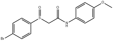 2-[(4-BROMOPHENYL)SULFINYL]-N-(4-METHOXYPHENYL)ACETAMIDE Struktur