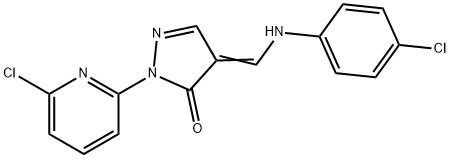 4-[(4-CHLOROANILINO)METHYLENE]-2-(6-CHLORO-2-PYRIDINYL)-2,4-DIHYDRO-3H-PYRAZOL-3-ONE Struktur