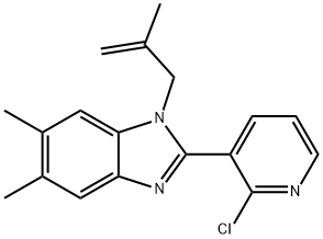 2-(2-CHLORO-3-PYRIDINYL)-5,6-DIMETHYL-1-(2-METHYL-2-PROPENYL)-1H-1,3-BENZIMIDAZOLE Struktur