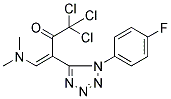 1,1,1-TRICHLORO-4-(DIMETHYLAMINO)-3-[1-(4-FLUOROPHENYL)-1H-1,2,3,4-TETRAAZOL-5-YL]BUT-3-EN-2-ONE Struktur