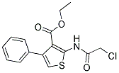 2-(2-CHLORO-ACETYLAMINO)-4-PHENYL-THIOPHENE-3-CARBOXYLIC ACID ETHYL ESTER Struktur