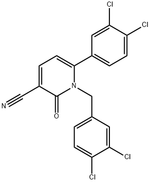 1-(3,4-DICHLOROBENZYL)-6-(3,4-DICHLOROPHENYL)-2-OXO-1,2-DIHYDRO-3-PYRIDINECARBONITRILE Struktur