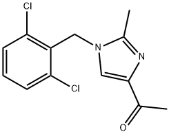 1-[1-(2,6-DICHLOROBENZYL)-2-METHYL-1H-IMIDAZOL-4-YL]-1-ETHANONE Struktur