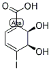 (2R,3R)-1-CARBOXY-4-IODO-2,3-DIHYDROXYCYCLOHEXA-4,6-DIENE Struktur