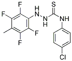 1-(2,3,5,6-TETRAFLUORO-4-METHYLPHENYL)-4-(4-CHLOROPHENYL)THIOSEMICARBAZIDE Struktur