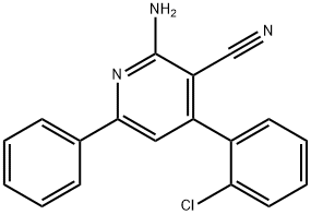 2-AMINO-4-(2-CHLOROPHENYL)-6-PHENYLNICOTINONITRILE Struktur