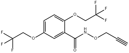 N-(2-PROPYNYLOXY)-2,5-BIS(2,2,2-TRIFLUOROETHOXY)BENZENECARBOXAMIDE Struktur