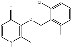 3-[(2-CHLORO-6-FLUOROBENZYL)OXY]-2-METHYL-4(1H)-PYRIDINONE Struktur