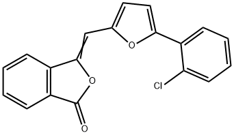 3-([5-(2-CHLOROPHENYL)-2-FURYL]METHYLENE)-2-BENZOFURAN-1(3H)-ONE Struktur