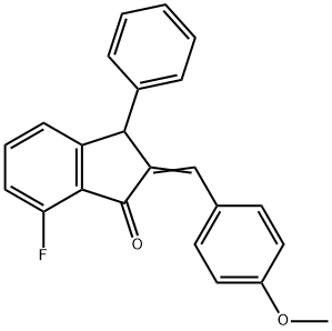 7-FLUORO-2-[(4-METHOXYPHENYL)METHYLENE]-3-PHENYL-1-INDANONE Struktur