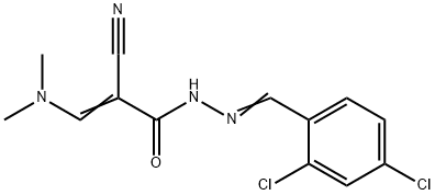 2-CYANO-N'-[(2,4-DICHLOROPHENYL)METHYLENE]-3-(DIMETHYLAMINO)ACRYLOHYDRAZIDE Struktur