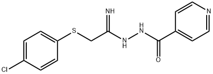 2-[(4-CHLOROPHENYL)SULFANYL]-N'-ISONICOTINOYLETHANEHYDRAZONAMIDE Struktur