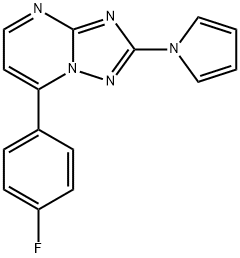 7-(4-FLUOROPHENYL)-2-(1H-PYRROL-1-YL)[1,2,4]TRIAZOLO[1,5-A]PYRIMIDINE Struktur