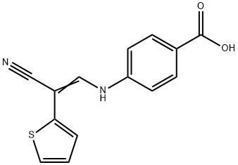 4-([2-CYANO-2-(2-THIENYL)VINYL]AMINO)BENZENECARBOXYLIC ACID Struktur