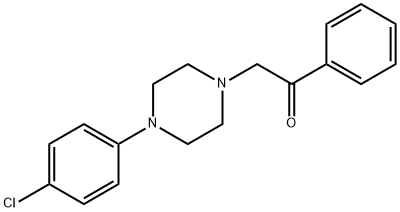 2-[4-(4-CHLOROPHENYL)PIPERAZINO]-1-PHENYL-1-ETHANONE Struktur