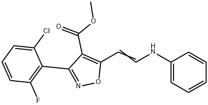 METHYL 5-(2-ANILINOVINYL)-3-(2-CHLORO-6-FLUOROPHENYL)-4-ISOXAZOLECARBOXYLATE Struktur