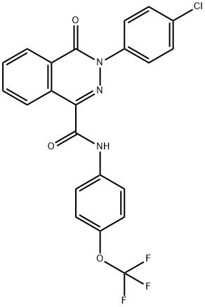 3-(4-CHLOROPHENYL)-4-OXO-N-[4-(TRIFLUOROMETHOXY)PHENYL]-3,4-DIHYDRO-1-PHTHALAZINECARBOXAMIDE Struktur