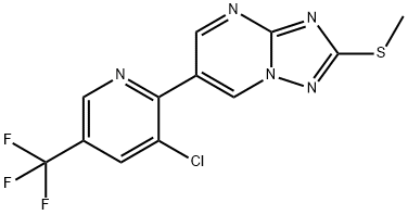 6-[3-CHLORO-5-(TRIFLUOROMETHYL)-2-PYRIDINYL]-2-(METHYLSULFANYL)[1,2,4]TRIAZOLO[1,5-A]PYRIMIDINE Struktur