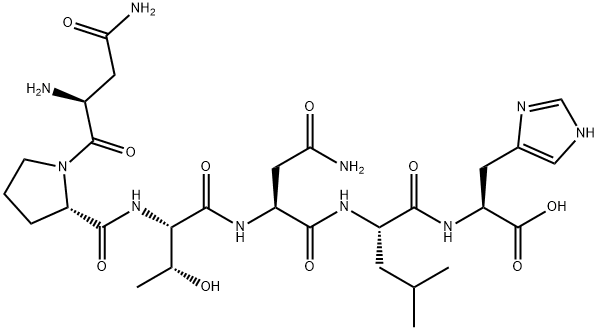 H-ASN-PRO-THR-ASN-LEU-HIS-OH Struktur