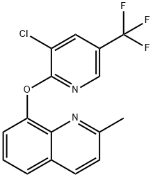 3-CHLORO-2-(2-METHYL(8-QUINOLYLOXY))-5-(TRIFLUOROMETHYL)PYRIDINE Struktur