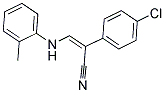 1-CYANO-1-(4-CHLOROPHENYL)-2-[(2-METHYLPHENYL)AMINO]ETHENE Struktur