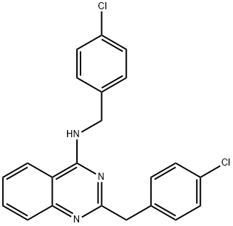 N,2-BIS(4-CHLOROBENZYL)-4-QUINAZOLINAMINE Struktur