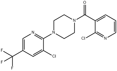 (2-CHLORO-3-PYRIDINYL)(4-[3-CHLORO-5-(TRIFLUOROMETHYL)-2-PYRIDINYL]PIPERAZINO)METHANONE Struktur