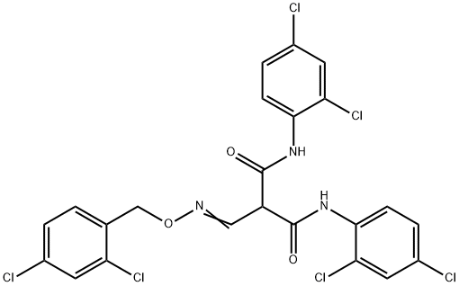 2-(([(2,4-DICHLOROBENZYL)OXY]IMINO)METHYL)-N1,N3-BIS(2,4-DICHLOROPHENYL)MALONAMIDE Struktur