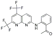 1-(2-([5,7-BIS(TRIFLUOROMETHYL)[1,8]NAPHTHYRIDIN-2-YL]AMINO)PHENYL)-1-ETHANONE Struktur