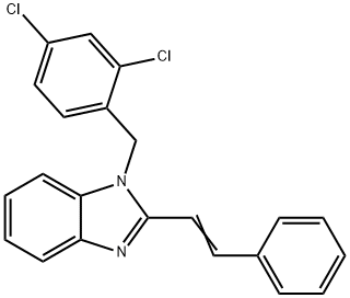 1-(2,4-DICHLOROBENZYL)-2-STYRYL-1H-1,3-BENZIMIDAZOLE Struktur