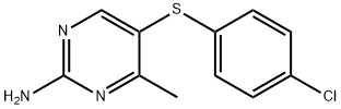 5-[(4-CHLOROPHENYL)SULFANYL]-4-METHYL-2-PYRIMIDINAMINE Struktur